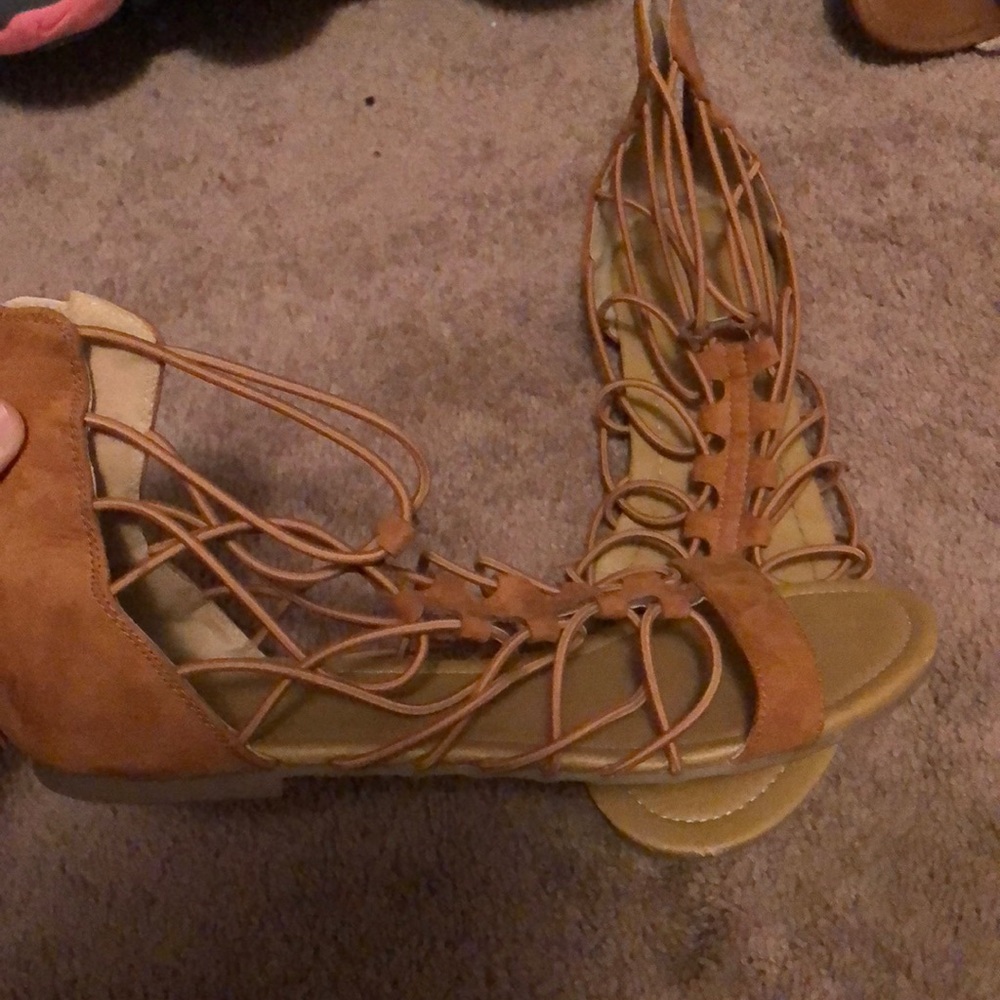Brown caged Sandals